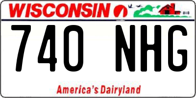 WI license plate 740NHG