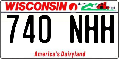 WI license plate 740NHH