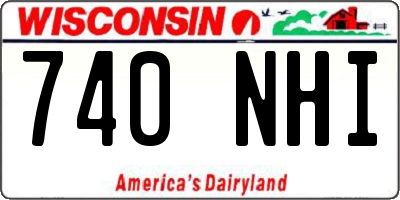 WI license plate 740NHI