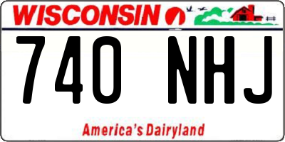 WI license plate 740NHJ