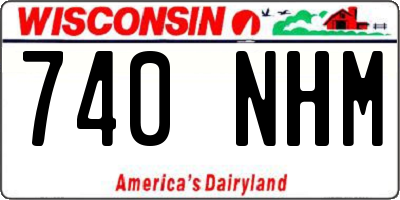 WI license plate 740NHM