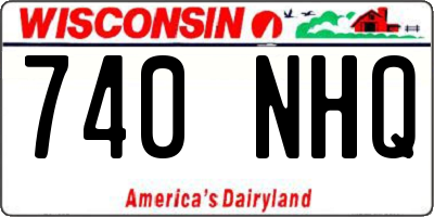 WI license plate 740NHQ