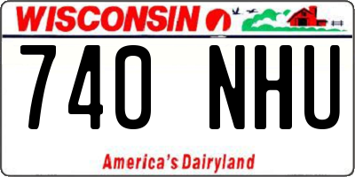 WI license plate 740NHU