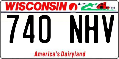 WI license plate 740NHV
