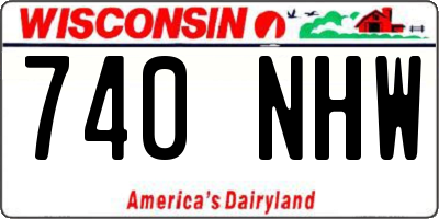 WI license plate 740NHW