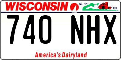 WI license plate 740NHX