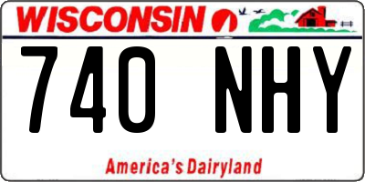 WI license plate 740NHY