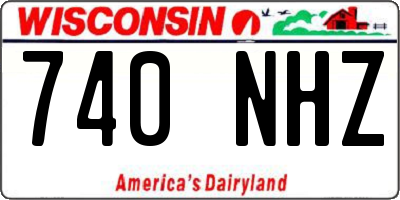 WI license plate 740NHZ