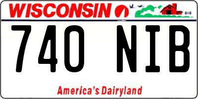 WI license plate 740NIB