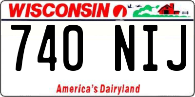 WI license plate 740NIJ