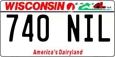 WI license plate 740NIL