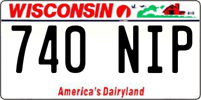 WI license plate 740NIP