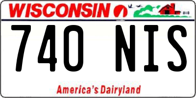 WI license plate 740NIS