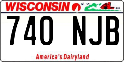 WI license plate 740NJB