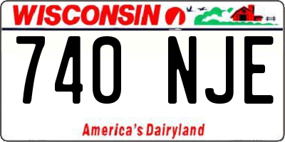WI license plate 740NJE