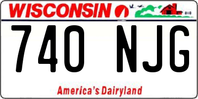 WI license plate 740NJG