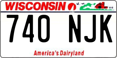 WI license plate 740NJK