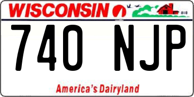 WI license plate 740NJP
