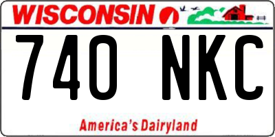 WI license plate 740NKC