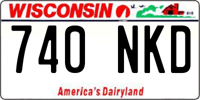 WI license plate 740NKD