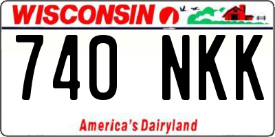 WI license plate 740NKK