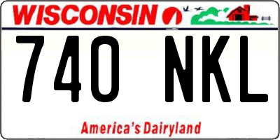 WI license plate 740NKL
