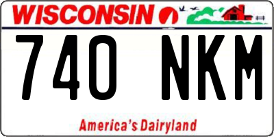 WI license plate 740NKM