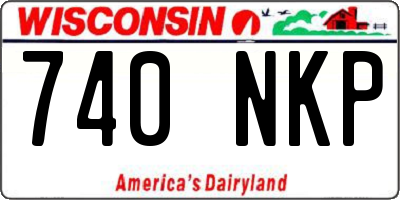 WI license plate 740NKP