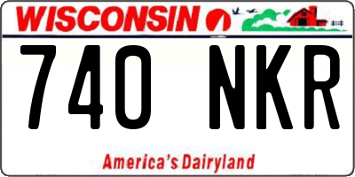 WI license plate 740NKR