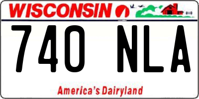 WI license plate 740NLA