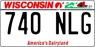 WI license plate 740NLG