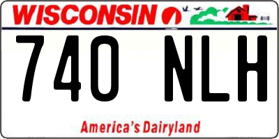 WI license plate 740NLH