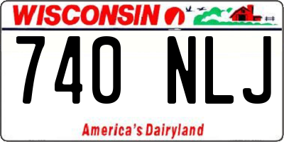 WI license plate 740NLJ