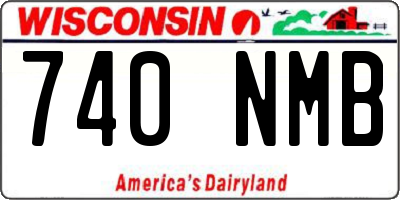 WI license plate 740NMB
