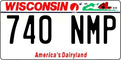 WI license plate 740NMP