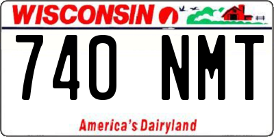 WI license plate 740NMT