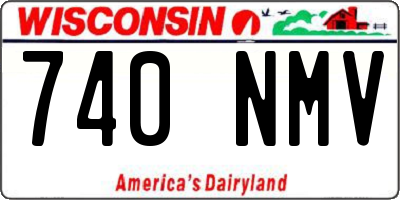 WI license plate 740NMV