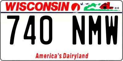 WI license plate 740NMW