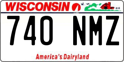 WI license plate 740NMZ