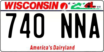 WI license plate 740NNA