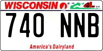 WI license plate 740NNB