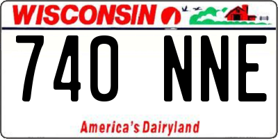 WI license plate 740NNE