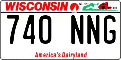 WI license plate 740NNG