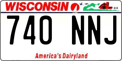 WI license plate 740NNJ