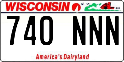 WI license plate 740NNN