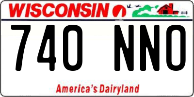 WI license plate 740NNO