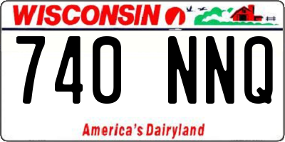 WI license plate 740NNQ