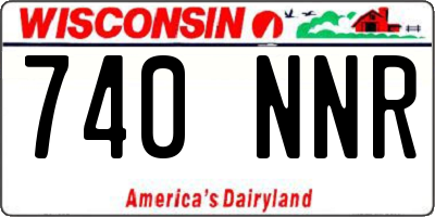 WI license plate 740NNR