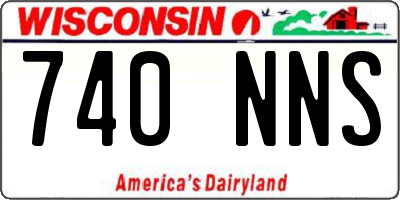 WI license plate 740NNS