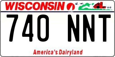 WI license plate 740NNT
